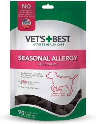 Vet s Best Seasonal Allergy Soft Chew Supplements For Dogs Skin Irritation 90 ct eBay
