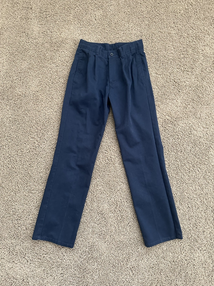 IZOD Boys DRESS PANTS size 14 Slim blue adjustable waistband | eBay