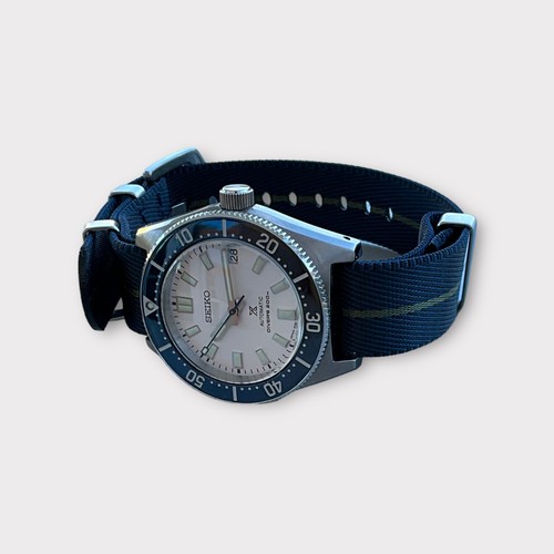 NATO Strap Armband 22 mm dunkelblau navy mit navy oliv Streifen 0101 - Bild 8 von 8