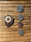 Enameled Brass post wwii COLD WAR era SOVIET coat hat pin Russian Federation com — photo 5