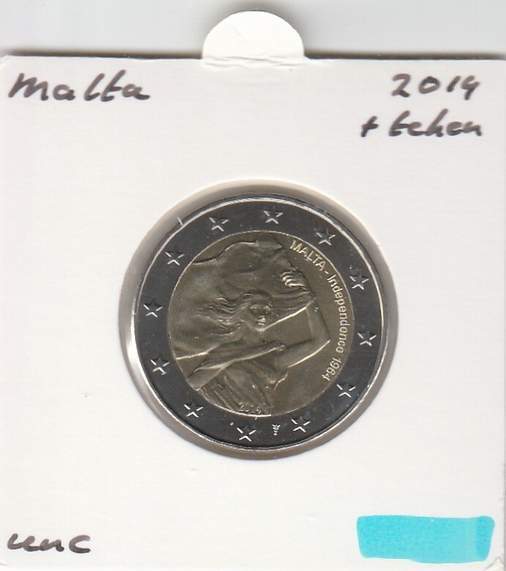 Malta 2 euro 2014 UNC : Independence (met muntteken)