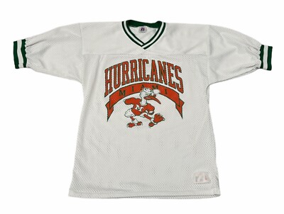 Vintage Miami Hurricanes Football Jersey Large Logo Sebastian