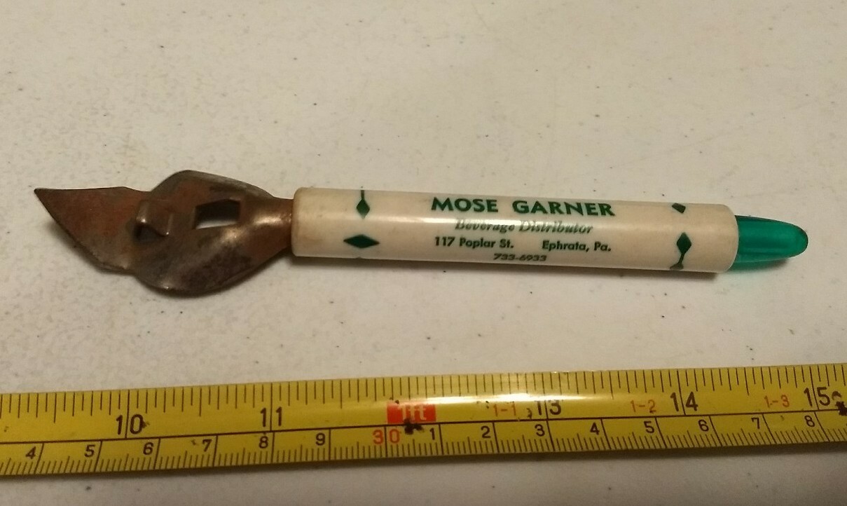 Vintage Moses Garner Beverage Distributor Ephrata PA Advertising Bottle