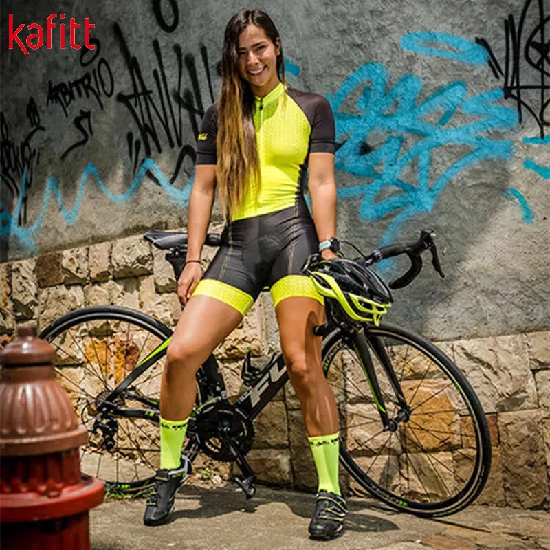 Traje de pista de manga corta para mujer Traje de ciclismo de montaña Mono Traje de ciclismo Foto 3 de 4