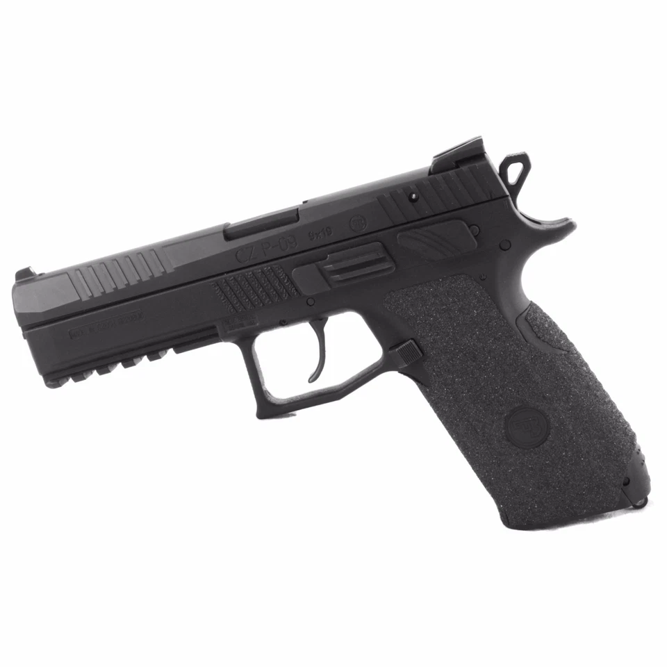 Empuñaduras de garra para empuñadura de correa trasera mediana CZ P-09 en textura granulada negra 067G Foto 4 de 4