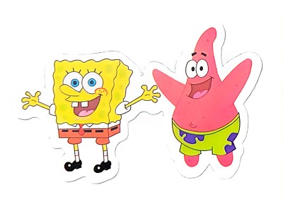 SpongeBob SquarePants Patrick Sandy Anime Manga Cartoon Water Resistant Sticker