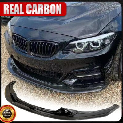 For BMW F22 M-Sport M235i M240i 2014-2019 REAL CARBON Front Bumper Lip Splitter