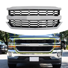 Front Upper Bumper Grille Chrome 84602489 For 2016-2018 Chevrolet Silverado 1500