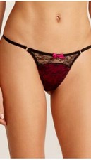 Agent Provocateur Anetta Trixie Thong Panty Black Pink M L