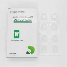 Dengen Dental Sterile Gelatine Hemostatic Sponge Gelfoam Cubes 32pcs