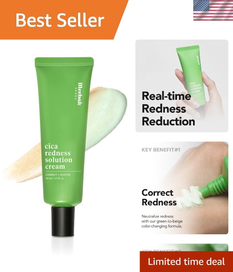 Korean Green Tinted Moisturizer for Redness Relief - All Skin