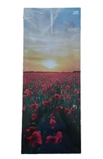 Canvas Poppy Print Stretched onto Frame Floral Red Farm