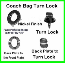 COACH Purse OLD Style Turnlocks ~ Nickel Dull finish ~ Made in USA