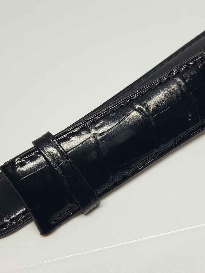 Bracelet Tissot cuir noir 20mm - Photo 3/4