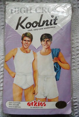 Vintage High Cross Kool Knit Cellular Cotton/Nylon Vest/Singlet, Size L