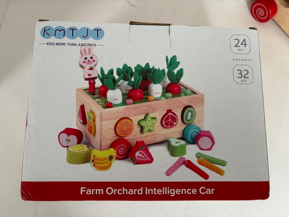KMTJT Montessori Wooden Educational Toys Farm Orchard Intelligence