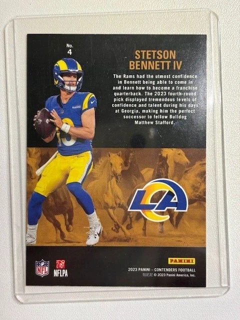 2023 Contenders Football Stetson Bennett IV Rookie Stallions no.4 - Image 2 of 2
