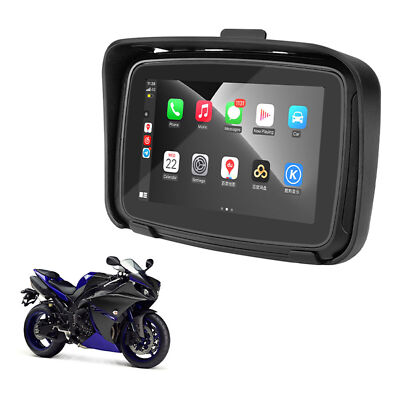 5'' IPS Touch Screen Portable Motorcycle Navigator Wireless CarPlay Waterproof