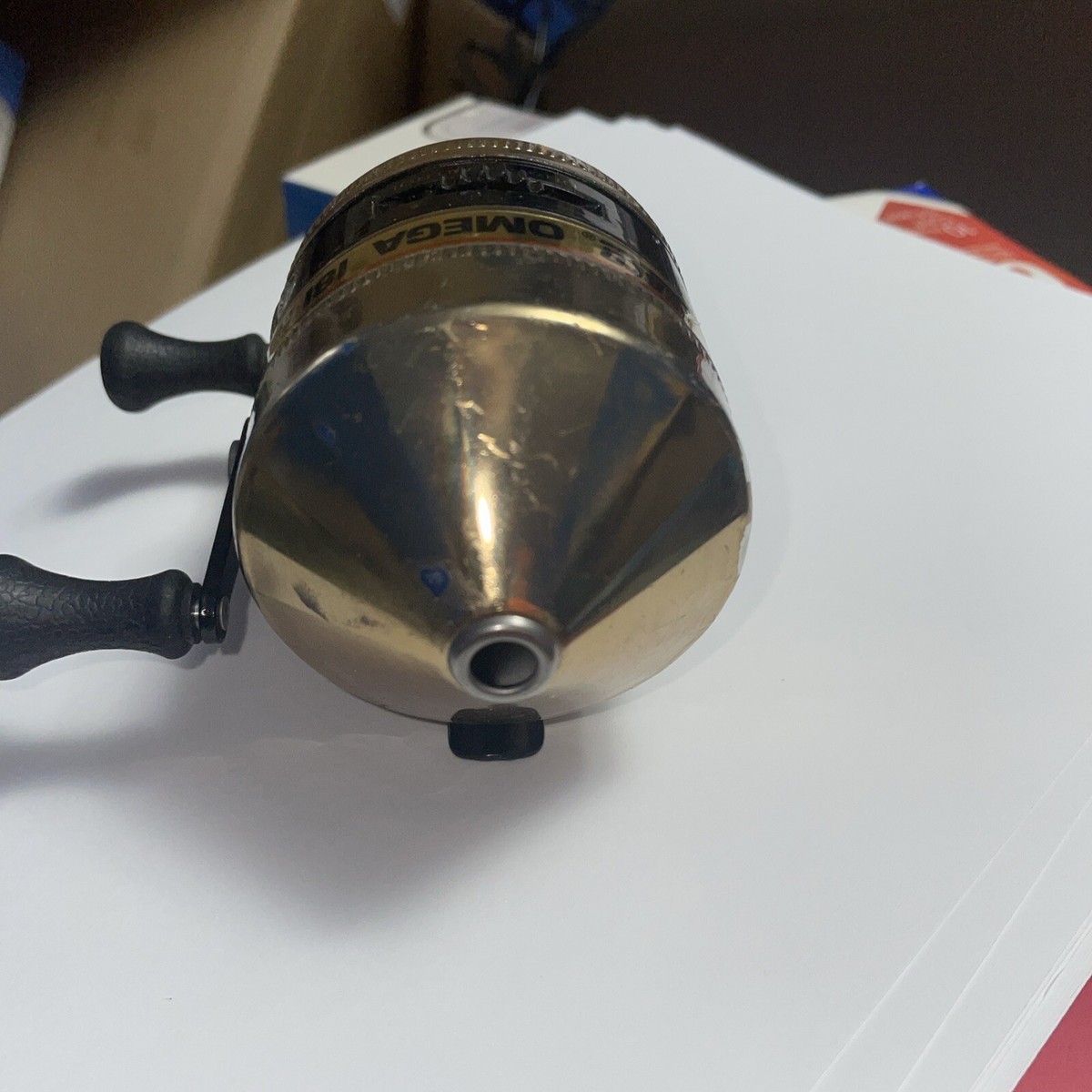 ZEBCO OMEGA181　美品 Vintage Fishing Reel ZEBCO OMEGA 181 Gold Diamond Covers