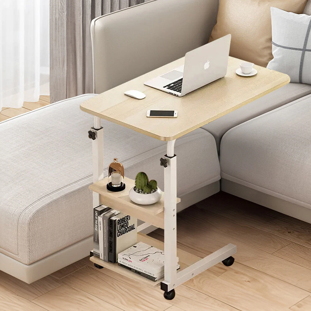 Notebook Computer Desk Adjustable Laptop Table Stand Lap Sofa Bed Tray on  Wheels