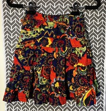 CUTE  Children  s Place Girls Skirt Soft Corduroy Colorful Tiered Ruffles, Sz 6