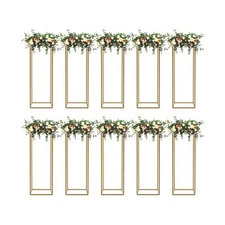 Gdrasuya10 23inch/60cm 10Pcs Gold Flower Stand for Centerpieces,Gold Vase Met...