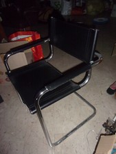 3 poltroncine tipo Le Corbusier o Wassily tubolare cromato design vintage cromo