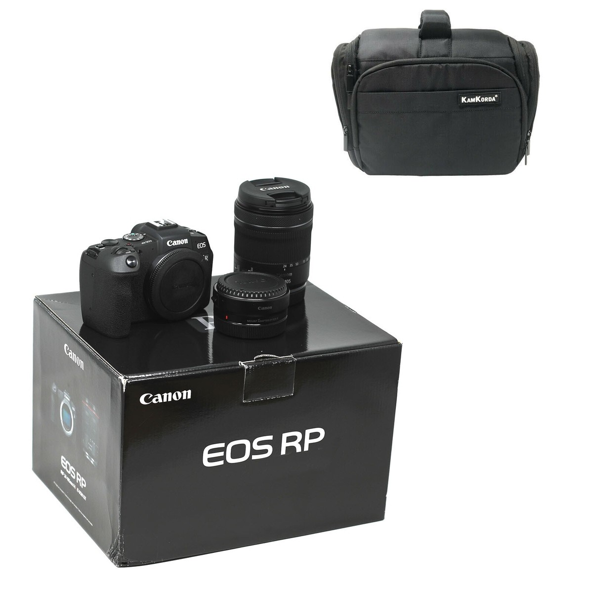 Canon EOS RP Camera + RF 24-105 f/4-7.1 STM Lens + EF-EOS R Mount