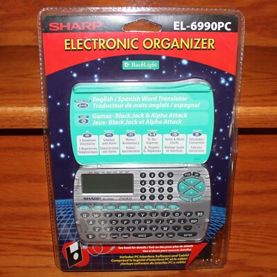 new sealed SHARP Electronic Organizer EL-6990PC English Spanish
