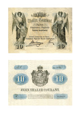 Dziesięć talarów, 10 talarów, warga Schaumburg, 1857, reprodukcja