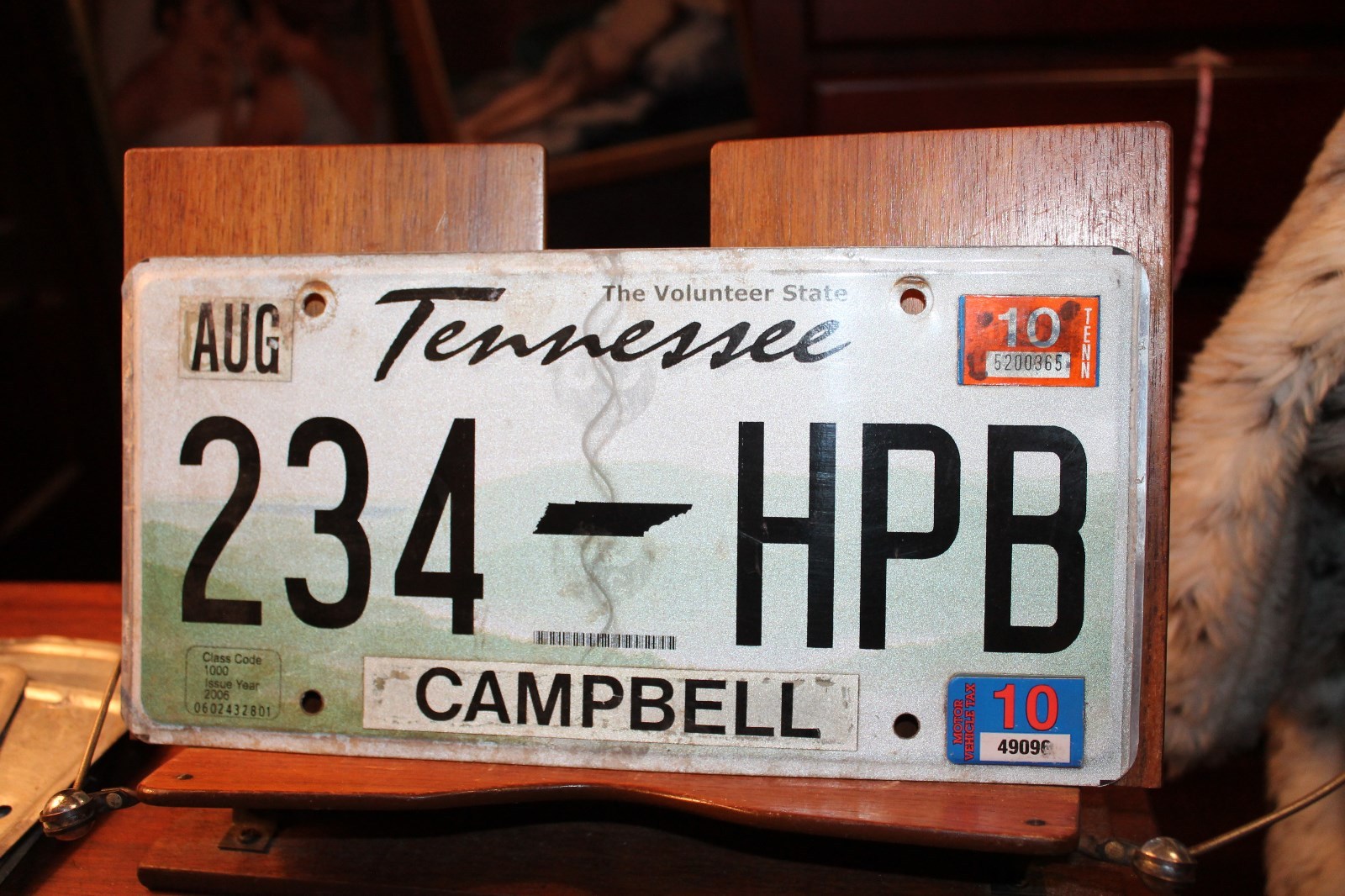 2010 Tennessee License Plate Campbell County Craft Grade 234HPB eBay