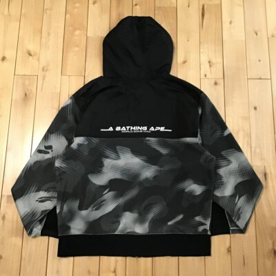 BAPE STROKE CAMO ジップ パーカー a bathing ape BAPE STROKE camo zip hoodie Black A Bathing Ape Size L | eBay