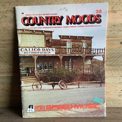 EASY TO PLAY COUNTRY MOODS - SPEED MUSIC ORGAN KEYBOARD VINTAGE MUSIC BOOK