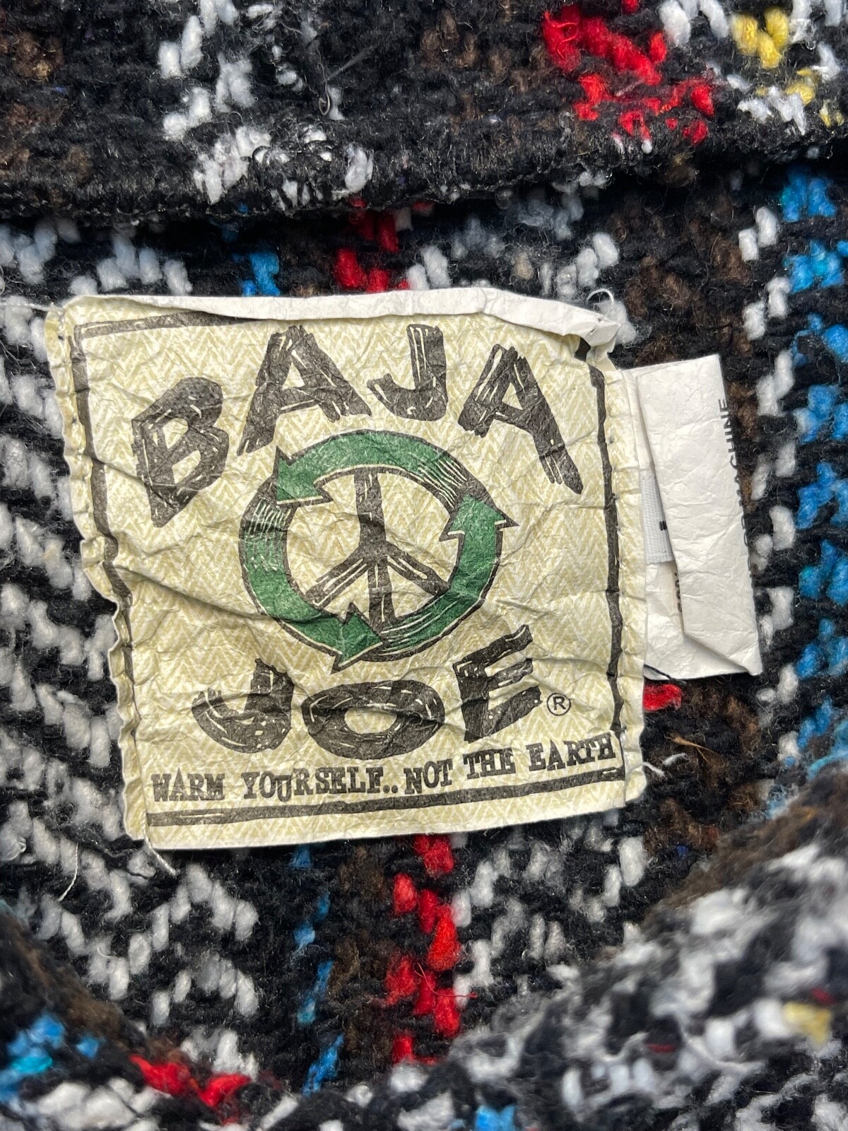 Baja Joe Mexican Baja Poncho Hoodie Surfer Skater Pul… Gem