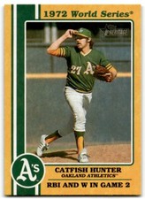 2021 Topps Heritage 1972 World Series Highlights Catfish Hunter Oakland