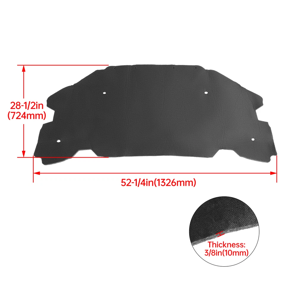 Almohadilla de aislamiento de capó con clips para Pontiac G6 2005-2010 2006 2007 2008 2009 Foto 2 de 4