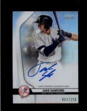 JAKE SANFORD 2020 BOWMAN STERLING ROOKIE REFRACTOR AUTO RC #053/150 BD4812