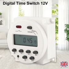 DC 12V 16A LCD Digital Timer Switch Electronic Power Programmable Time Relay UK