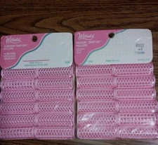 NOS Vintage Wilhold (2) Packs Of 15 Ea Medium Pink Snap On Rollers (30) Made USA