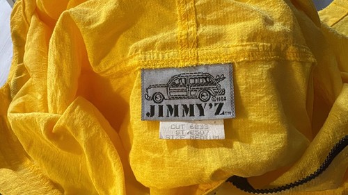 Vintage Jimmy Z Jacket Pull Over Hoodie Yellow Surf Deadstock Rare Med Lrg - Picture 11 of 12