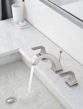 Kingmore Luxury Brushed Nickel 8  Wide-Set Bath Faucet - New, Sleek 
