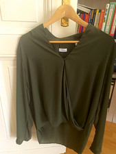 Seidensticker Damen Bluse Grün Langarm V-Aus...