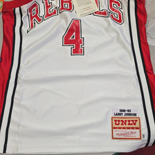 Mitchell & Ness UNLV Rebels Larry Johnson #4 1989-90 Jersey Men 40 M White