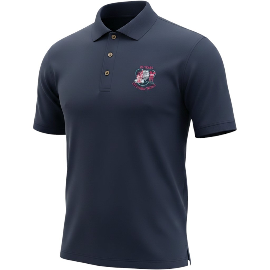 Vintage Walt Disney World Polo Shirt Mens Large 25 Years Anniversary Mickey 90s