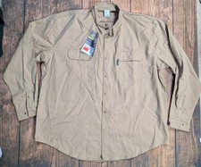 Black Stallion FS7-KHK Flame-Resistant Cotton Work Shirt Khaki 3X-Large