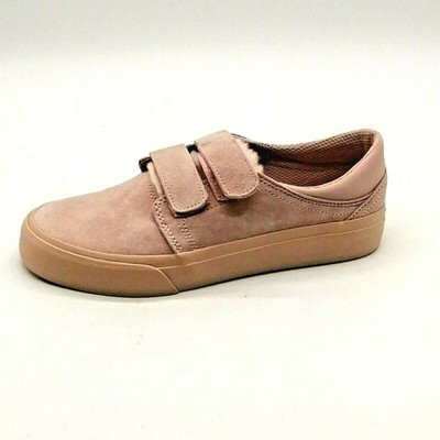 DC Shoes Womens Trace V Flat Heel Hook Loop Front Sneaker Cushioned Peach 5 NEW