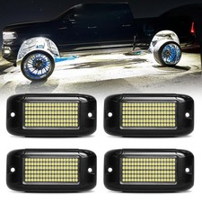 108 High-Power LEDs per Pod 4Pods Pure White Rock Lights Ultra-Bright Offroad...