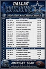 6" Dallas Cowboys 2026 NFL Schedule Magnet Refrigerator Locker