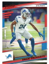 2022 PANINI PRESTIGE AMANI ORUWARIYE BASE FOOTBALL CARD DETROIT LIONS NFL 100
