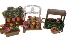 Vintage Sylvanian Families 1987 Flower Cart and Accessories Set, Florist EPOCH